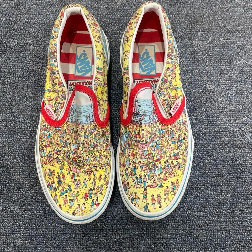 Vans Kids Slip-On Sneakers - Yellow and Red